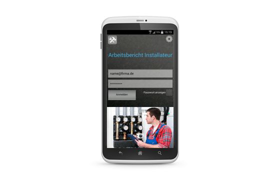 Smartphone App für Heizungsinstallateure