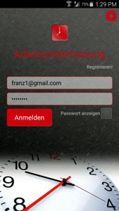 Smartphone App für Arbeitszeiterfassung