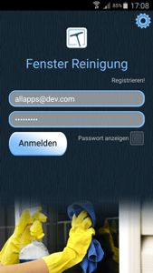 Smartphone App für Fensterreiniger und Fensterputzer