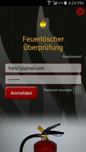 Smartphone App für Feuerlöscher