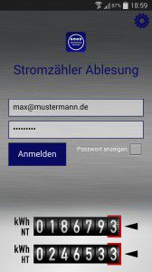 Smartphone App für Stromzähler Ablesung