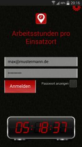 Smartphone App für Zeiterfassung